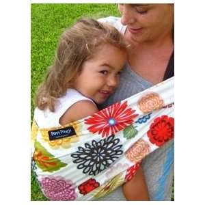   Sling Carrier with Leg Rest Cushion, Retro Floral Design, Large Baby