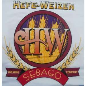  Sebago Brewing Company Hefeweizen White T Shirt  Large (42 