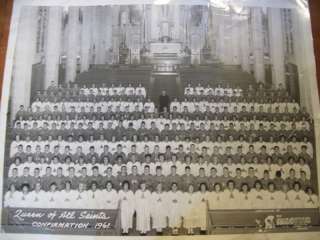 1961 Vintage Confirmation Black and White Photograph  