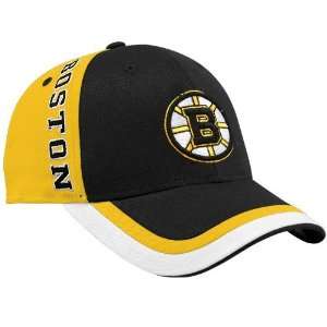  Reebok Boston Bruins Gold Black Colorblocked Adjustable Hat 