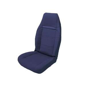   Blue Vinyl Bucket Seat Upholstery with Blue Velour Inserts Automotive