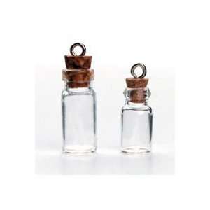    38mm Glass Bottle Charm Cork Stopper 2pc Arts, Crafts & Sewing