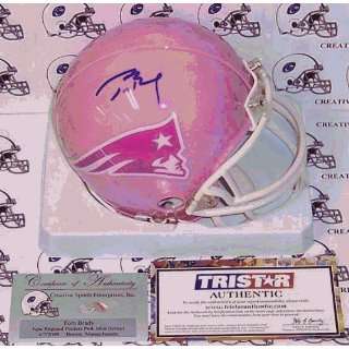  Tom Brady Autographed Mini Helmet   Riddell Pink Sports 