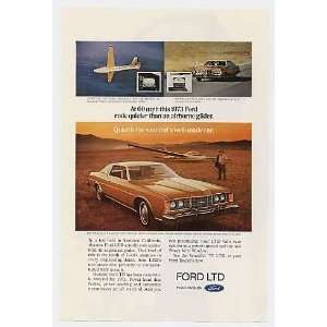  1973 Ford LTD Brougham Quieter Than Airborne Glider Print 