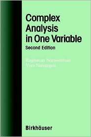 Complex Analysis in One Variable, (0817641645), Raghavan Narasimhan 
