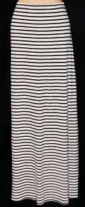 White House Black Market Black Striped Long Maxi Skirt XL NWT 