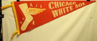 1950s Chicago White Sox Vintage 30 Pennant Winged Logo Players 