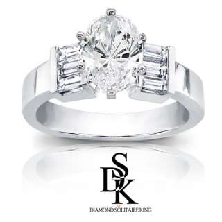 85 ct Oval Diamond Engagement Ring 18k F G/SI1  
