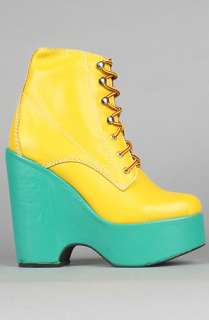 Jeffrey Campbell The Tardy Shoe Yellow / Green  