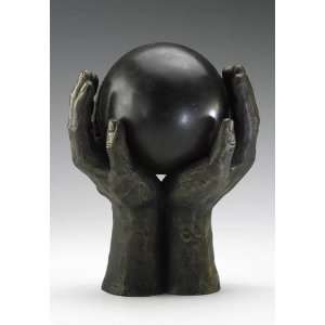    Cyan Design 02125 Hands And Sphere Sculpture   Iron
