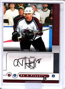 ALEX TANGUAY 05 06 BAP BE A PLAYER AUTO AVS LOOK   