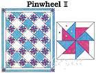 Pinwheel Quilt Block & Quilt quilting pattern & templat