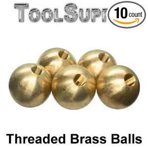   16 18 brass balls drilled tapped:  Industrial & Scientific