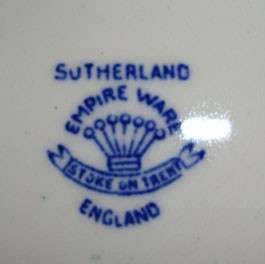 Lovely Sutherland Empire Ware England Blue Swag Plate!  