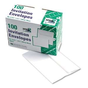  Invitation Envelopes, 24 lb. White, Size #6, 4 3/4 x 6 1/2 