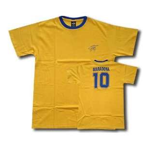  Maradona T shirt Boca signature Football Sports 