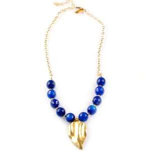  Catherine Nicole Beverly Blue Agate Necklace: Jewelry