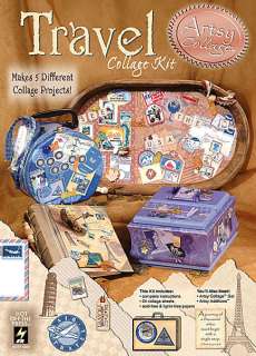   Collage TRAVEL COLLAGE KIT Book PAPERS FOR 5 PROJECTS! NEW!  