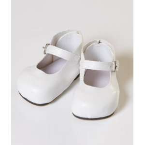  20 Doll Mary Jane Shoes in White Toys & Games