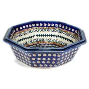  Polish Pottery Octagon Bowl Lotus z237 104: Home & Kitchen