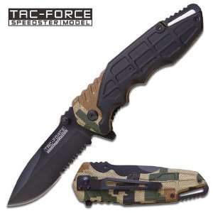 25 Tac Force Desert Camouflage Heavy Duty Spring Assisted Knife 