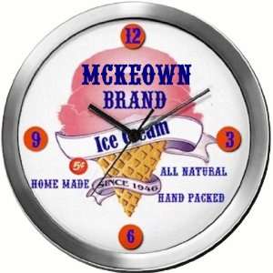  MCKEOWN 14 Inch Ice Cream Metal Clock Quartz Movement 