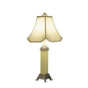  3 Way Table Lamp with Square Ivory Tiles Base