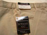 NWT Mens Botany 500 Cotton Khaki Chino Pants 34 x 31  