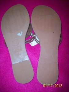 NWT VICTORIAS SECRET PINK PEACE SIGN LEATHER SANDALS SMALL  