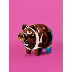  Piggy Bank, Brown Piggy, Porcelain Piggy Bank for Kids and 