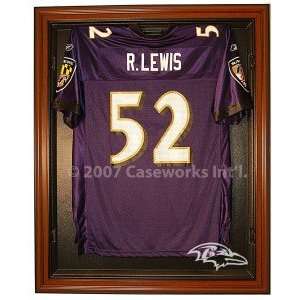   Ravens Cabinet Style Jersey Display Case   Brown: Sports & Outdoors