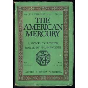   American Mercury February 1929 H. L., ed. Mencken  Books