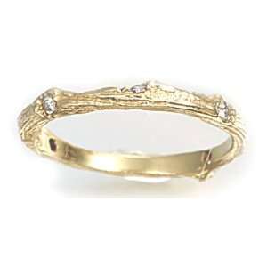   Twig Ring in 18k Yellow Gold with Diamonds: Katey Brunini: Jewelry