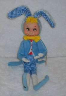   POSE DOLL DAPPER EASTER BUNNY BOY RABBIT WITH TAGS ♥  