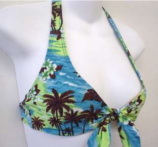 LIQUID GIRL Palm Halter Bikini Top Swimwear L Cup B C  