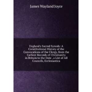  Englands Sacred Synods: A Constitutional History of the 