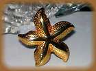 VINTAGE GOLD TONE STARFISH PIN/BROOCH~PEND​ANT~NEW~NOS