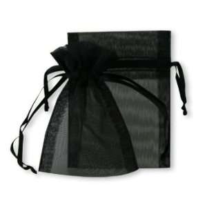  Black Organza Favor Bags   Set of 10 Wedding Favor Bags 