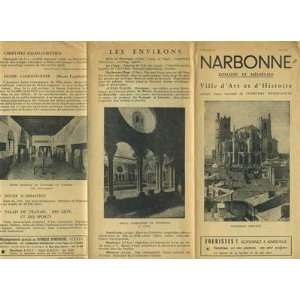   Narbonne France Tourist Brochure and City Map 1950s 