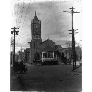   Bleeker Square,bandstand,Church,horses,buggies,trough: Home & Kitchen