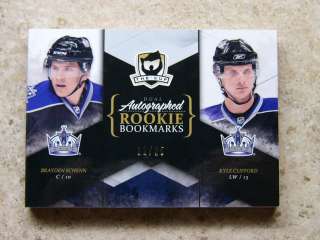 10 11 UD The Cup BRAYDEN SCHENN / KYLE CLIFFORD Autographed Rookie 