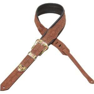   Levys Leathers MS71T01 XL RST Suede Guitar Strap: Musical Instruments