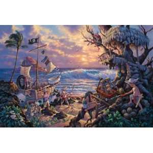 SWASHBUCKLER SUNRISE 24 X 16 GICLEE ON CANVAS  THOR HAWAII  