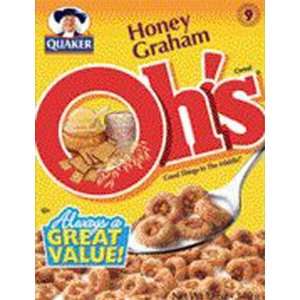 Quaker Honey Graham Ohs Cereal   12 Pack:  Grocery 
