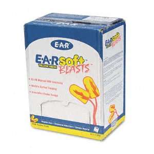 Aearo EAR  E A Rsoft Blasts Ear Plugs, Corded, Foam, Yellow Neon, 200 