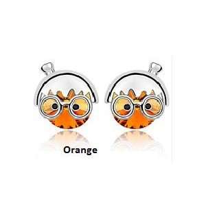   Crystal Earring Owl Chibi Maruko (Orange) sold by FATTYCAT Beauty