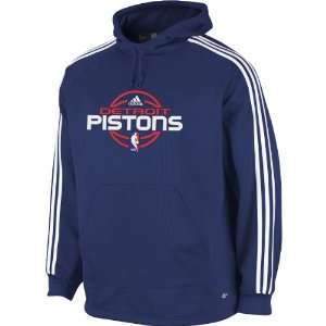 Adidas Detroit Pistons Performance Fleece Hoodie: Sports 