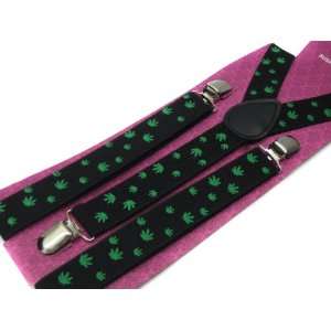  Green Marijuana Braces Suspender 