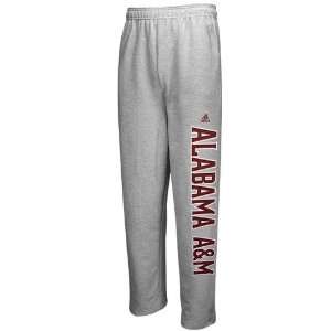 NCAA adidas Alabama A&M Bulldogs Ash Word Plus Fleece Sweatpants 