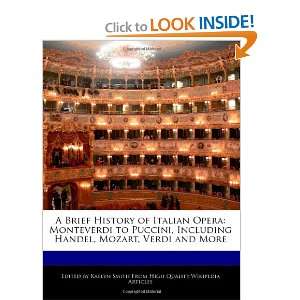  A Brief History of Italian Opera Monteverdi to Puccini 